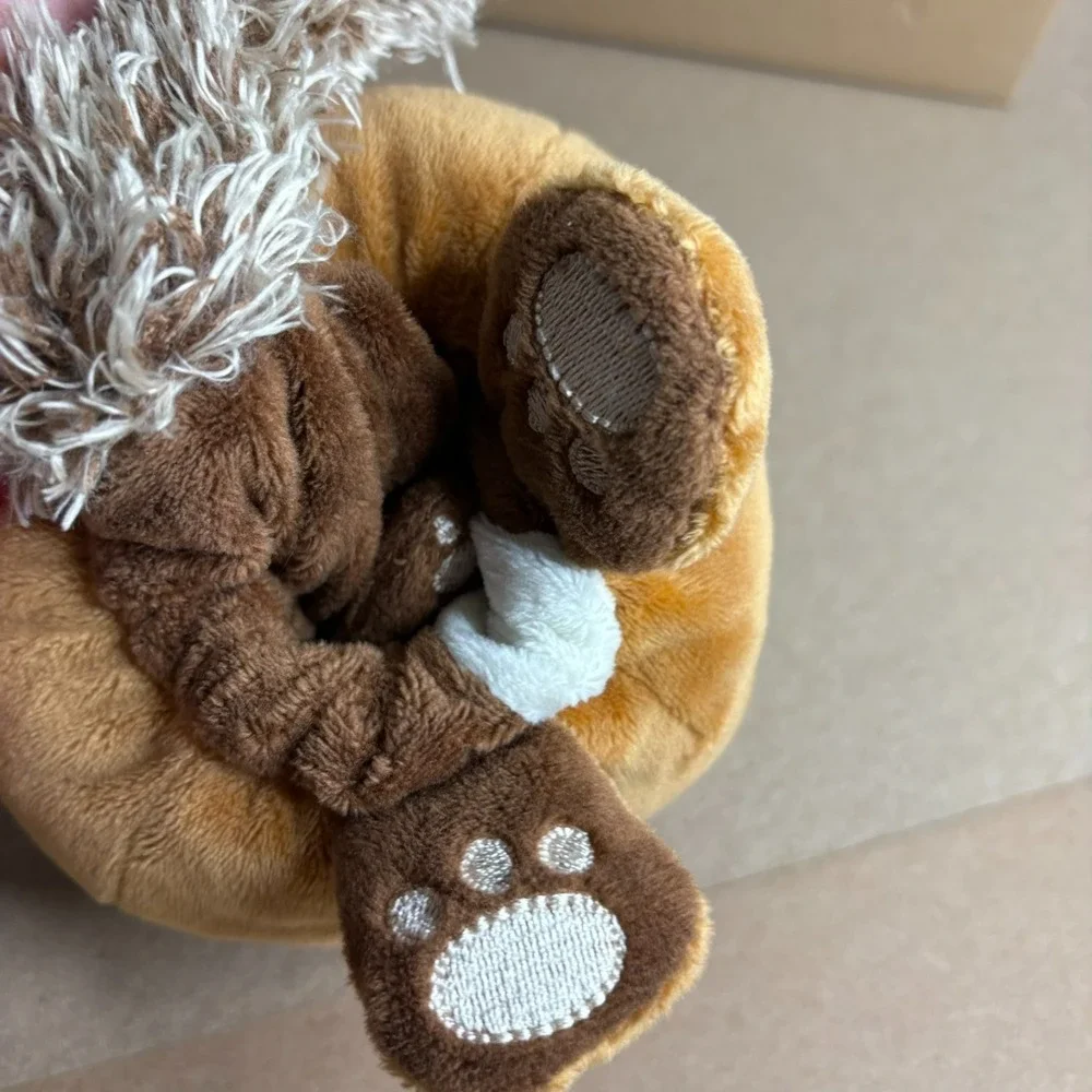 HEMA Hedgehog Plush Reversible Ball Pillow Brown Cute Stuffed Animal Toy